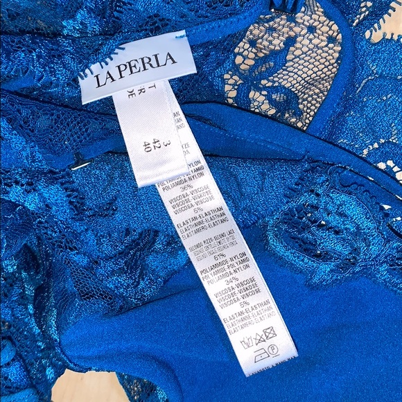 LA PERLA Desert Rose Leavers lace&silk chemiseNWOT - Picture 8 of 10